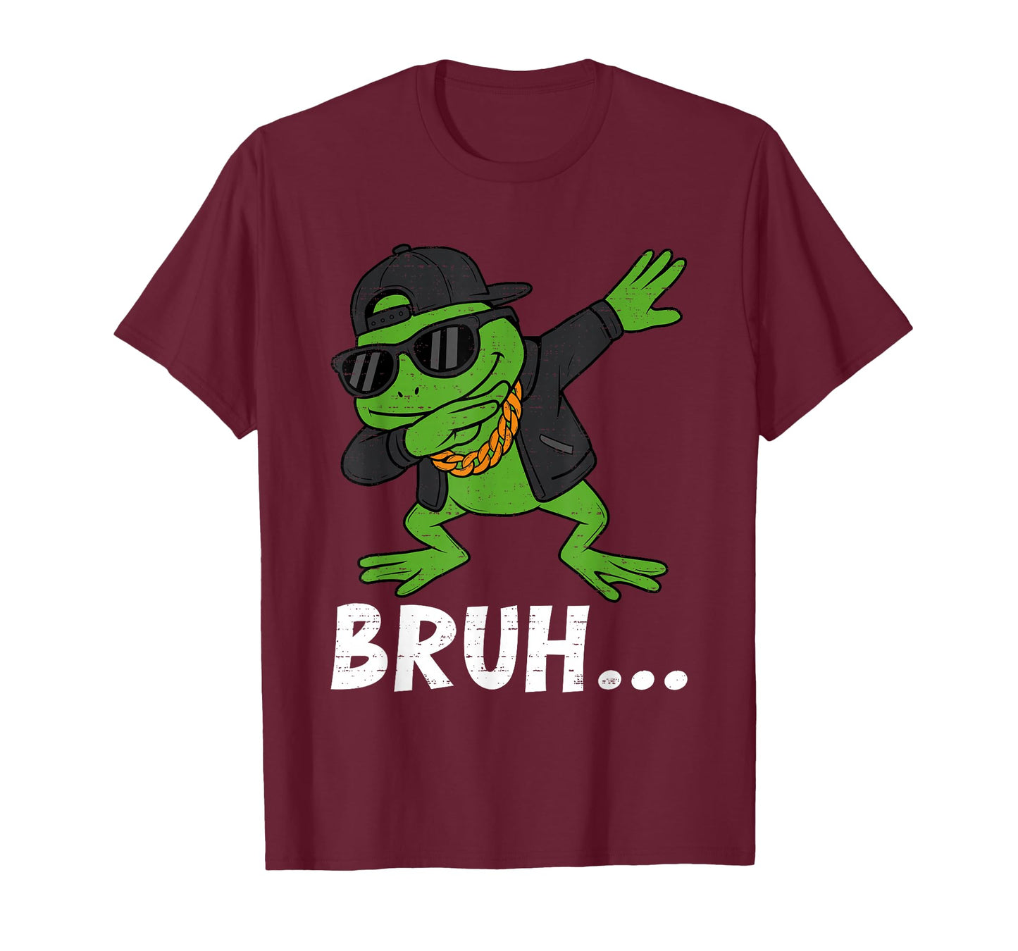 Funny Dabbing Frog Bruh Bro Dab Meme Humor Men Teens Boys T-Shirt