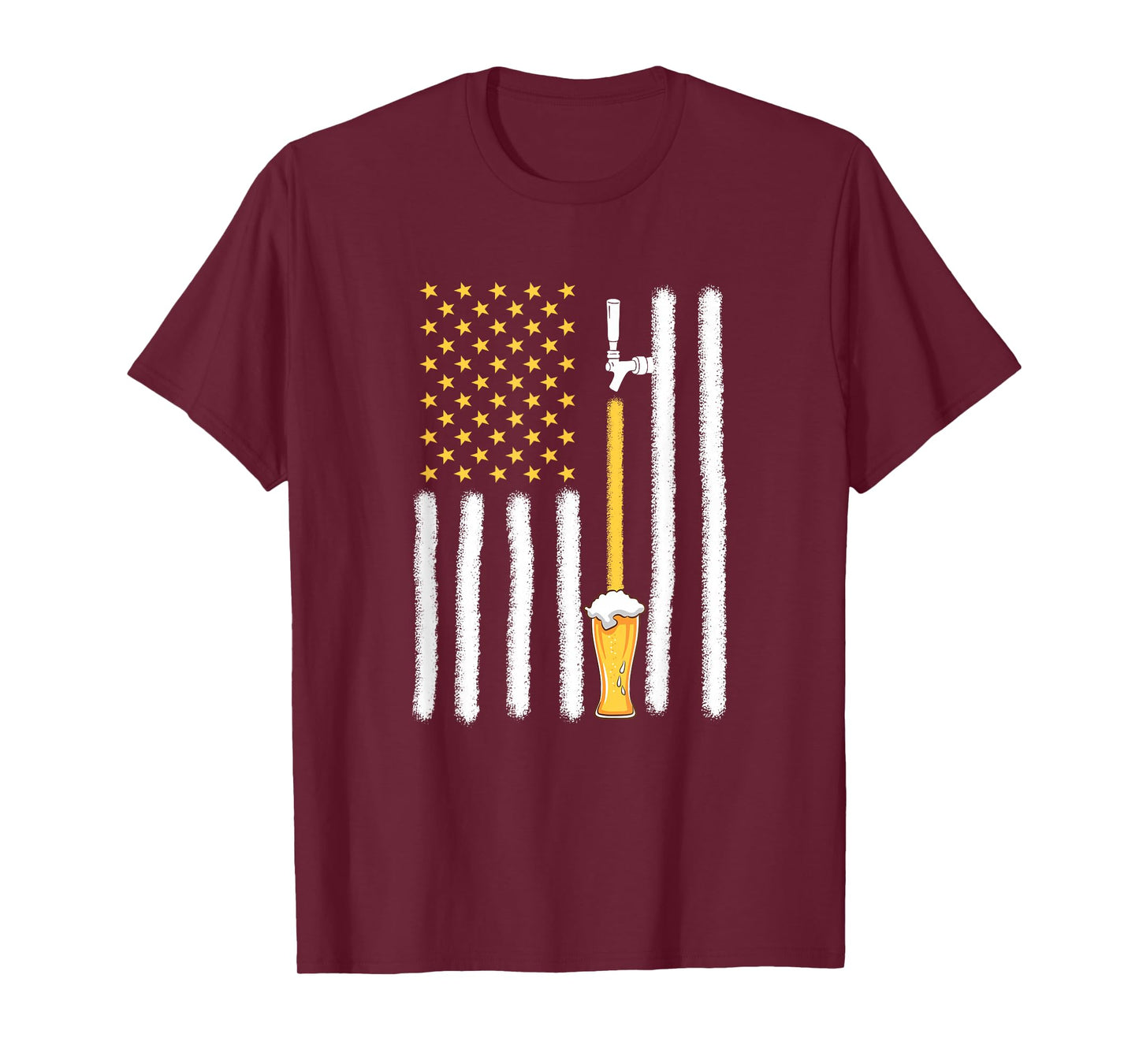 Craft Beer American Flag USA 4th July Brewery T-Shirt