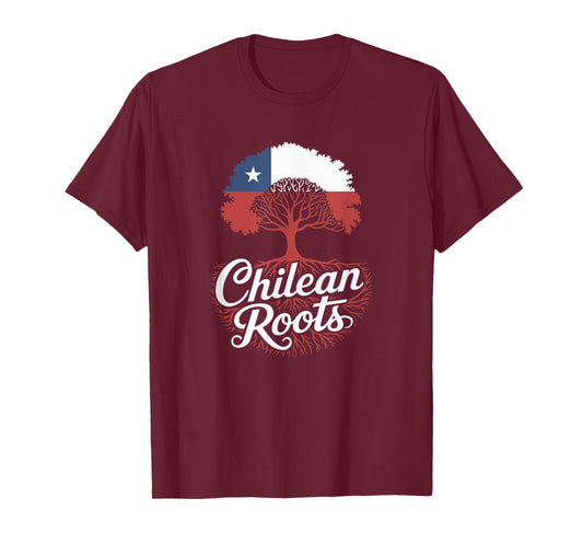 Chilean Roots - Chile Flag Colors Family Tree Souvenir T-Shirt