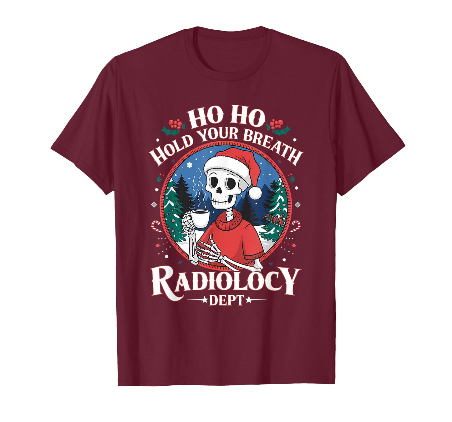 Christmas Radiology Tech Skeleton Xray Tech CT MRI Women T-Shirt