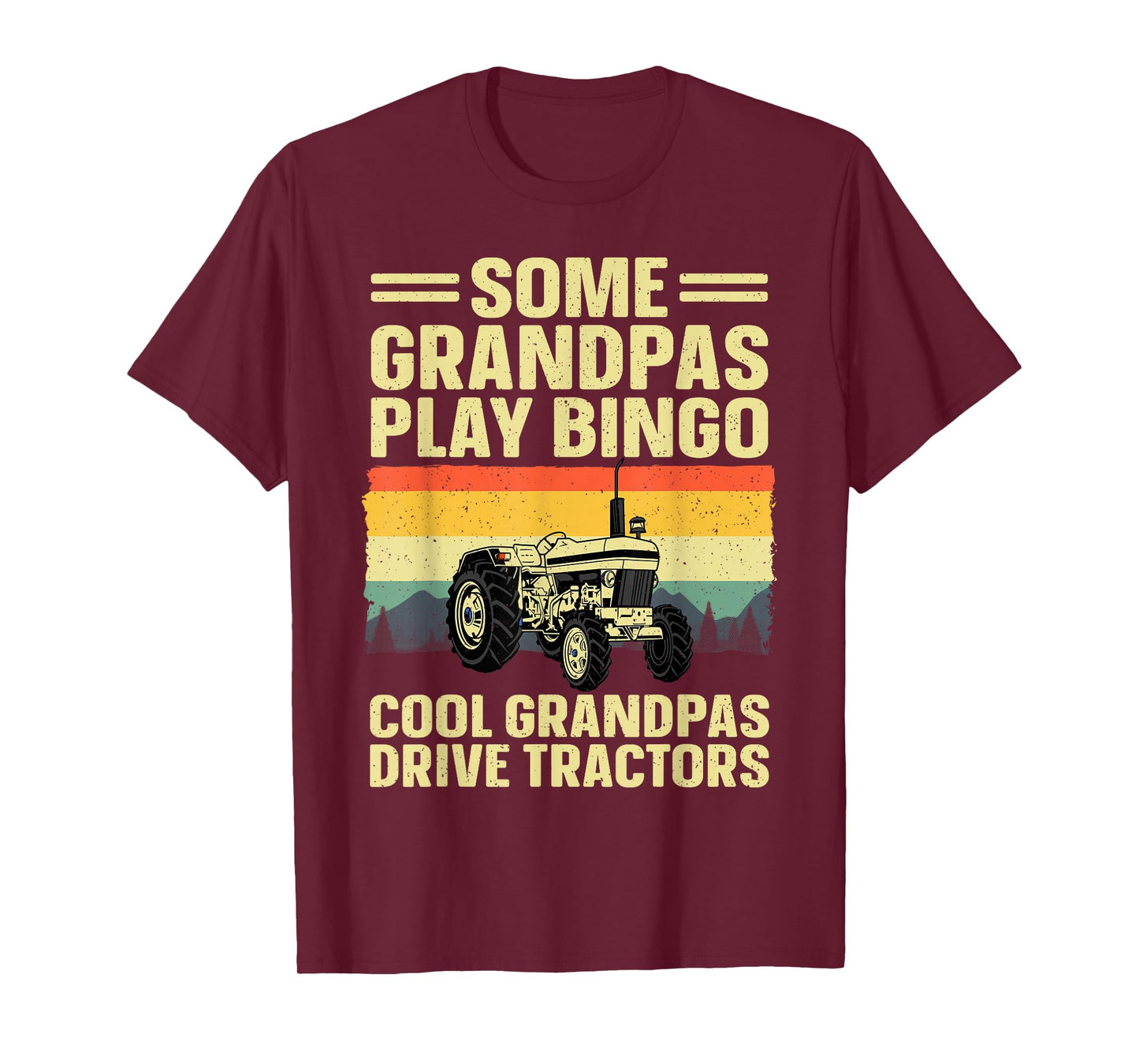 Cool Tractor Art For Grandpa Men Farming Farmer Farm Tractor T-Shirt
