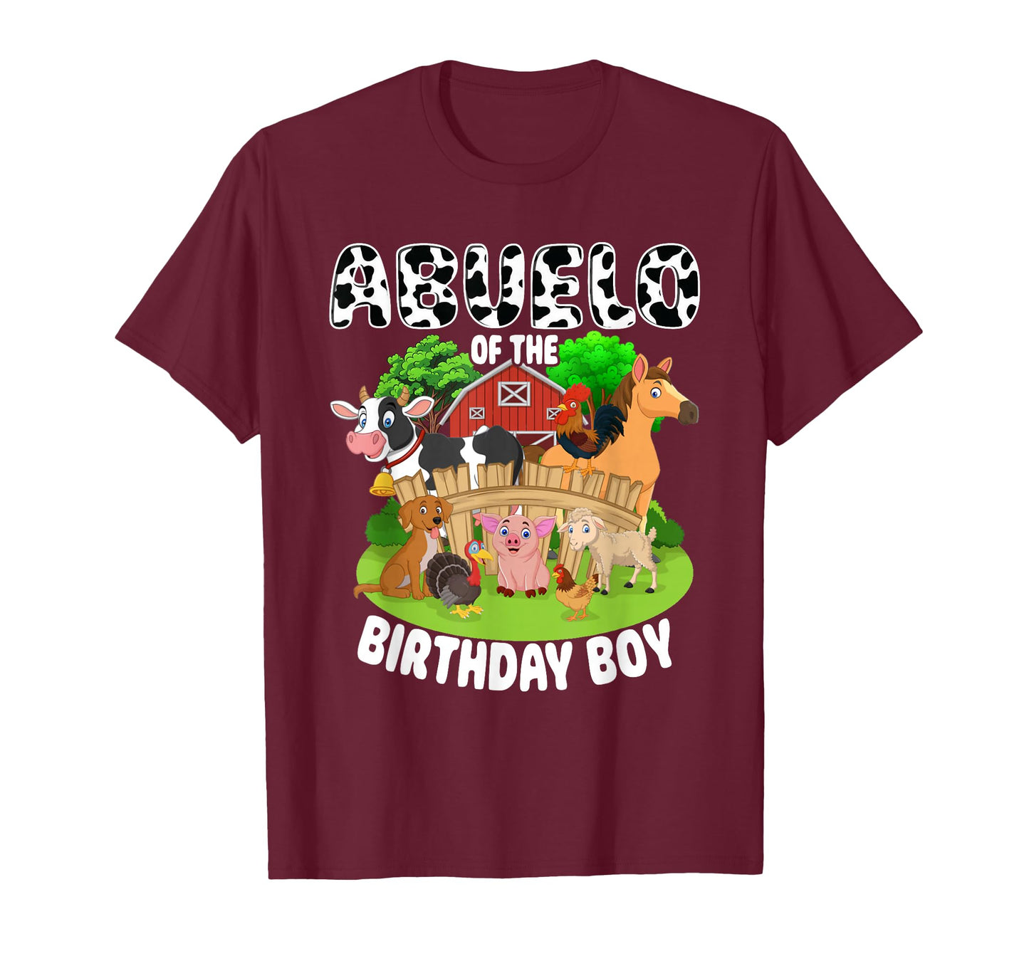 Abuelo of The Bday Boy Farm Animals Matching Farm Theme T-Shirt