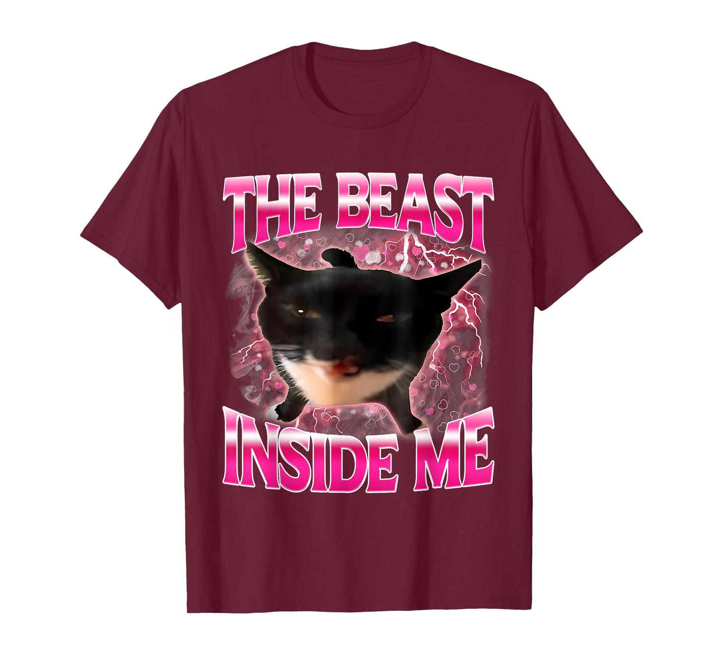The Beast Inside Me Funny Cat Meme for Men Women Kids T-Shirt