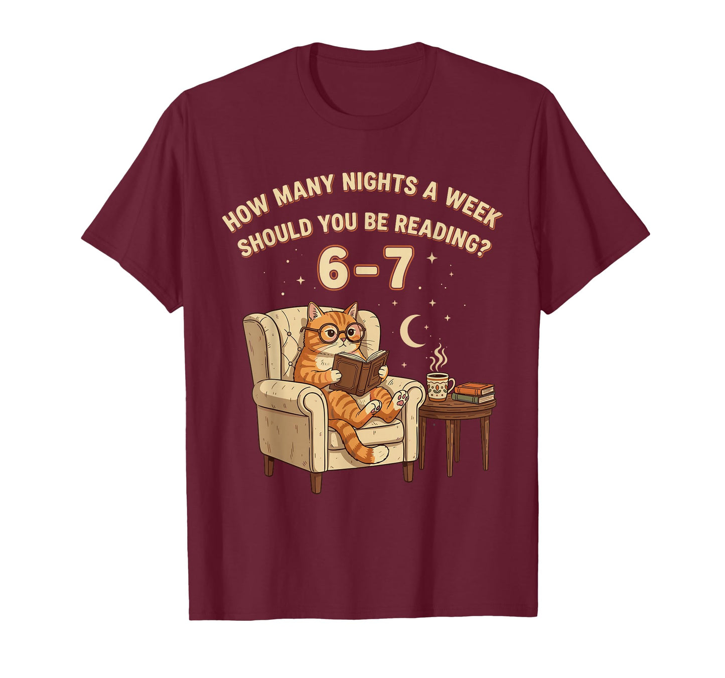 Funny Cat Reading 6-7 Meme English Teacher Book Lover Humor T-Shirt