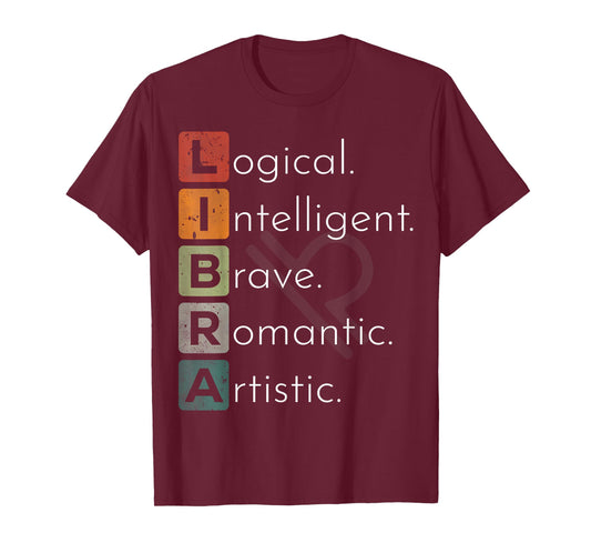 Vintage Libra Zodiac Sign Men Women Kids Libra Birthday T-Shirt