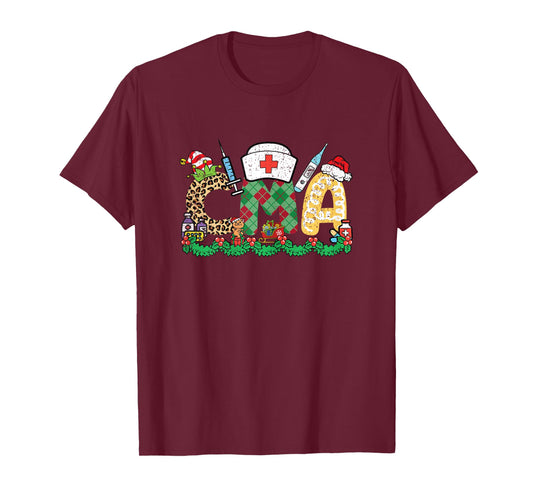 CMA Christmas Pajama X-Mas Certified Medical Assistant T-Shirt