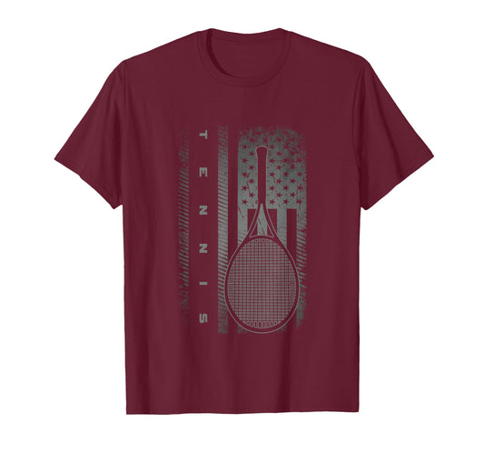 American Flag Tennis T-Shirt