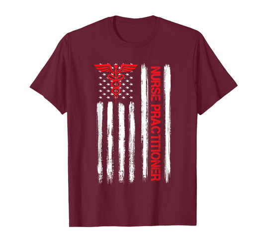 American Flag NP Nurse Practitioner Graduation Gifts T-Shirt
