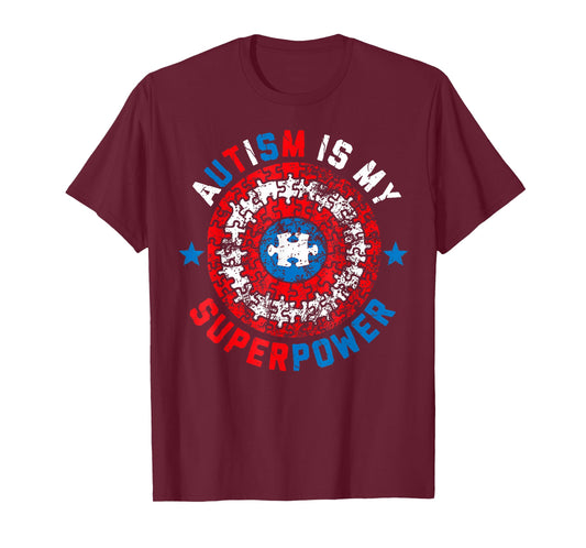 Autism is My Superpower Autism Awareness Autistic for Boys T-Shirt