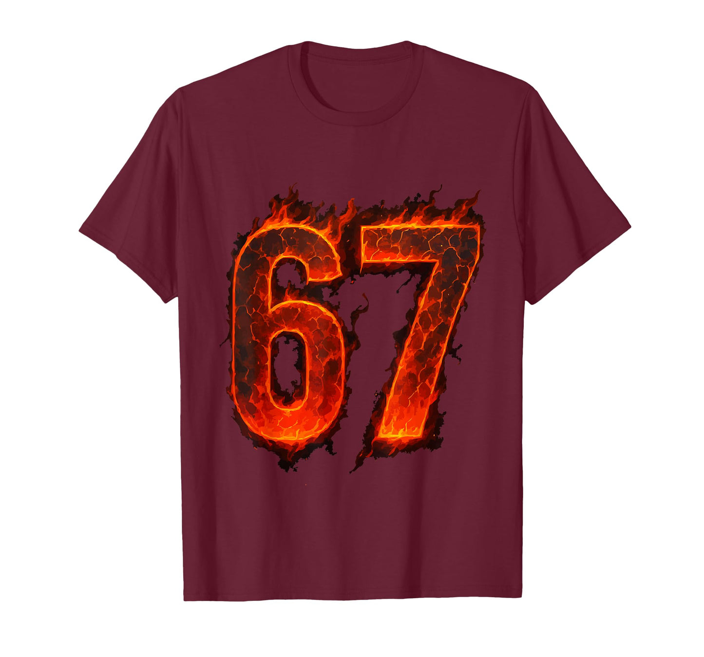 67 Flame Number Six Seven Meme 67 Kid T-Shirt