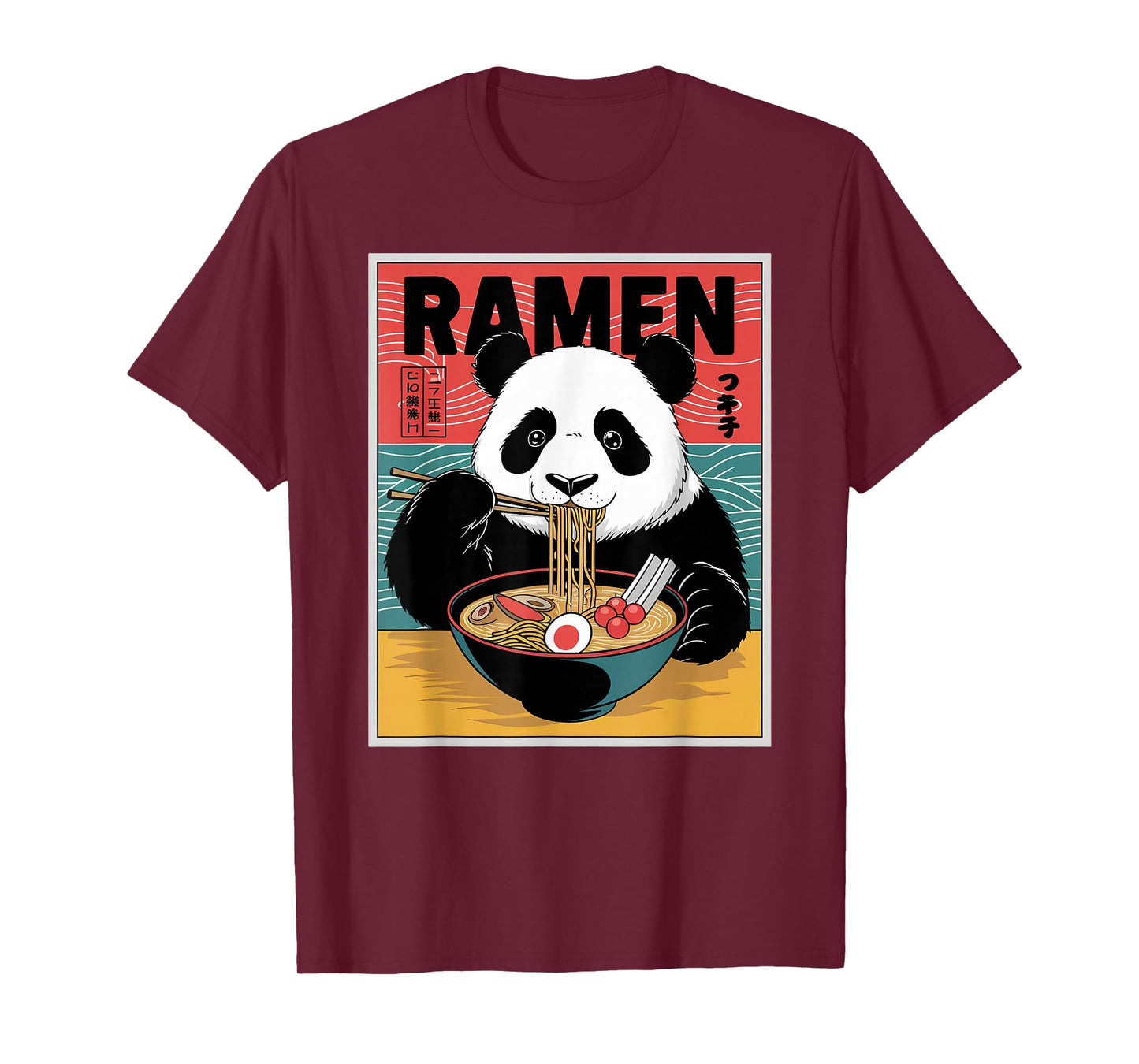 Anime Panda Manga Kawaii Otaku Neko Japanese Ramen Panda T-Shirt