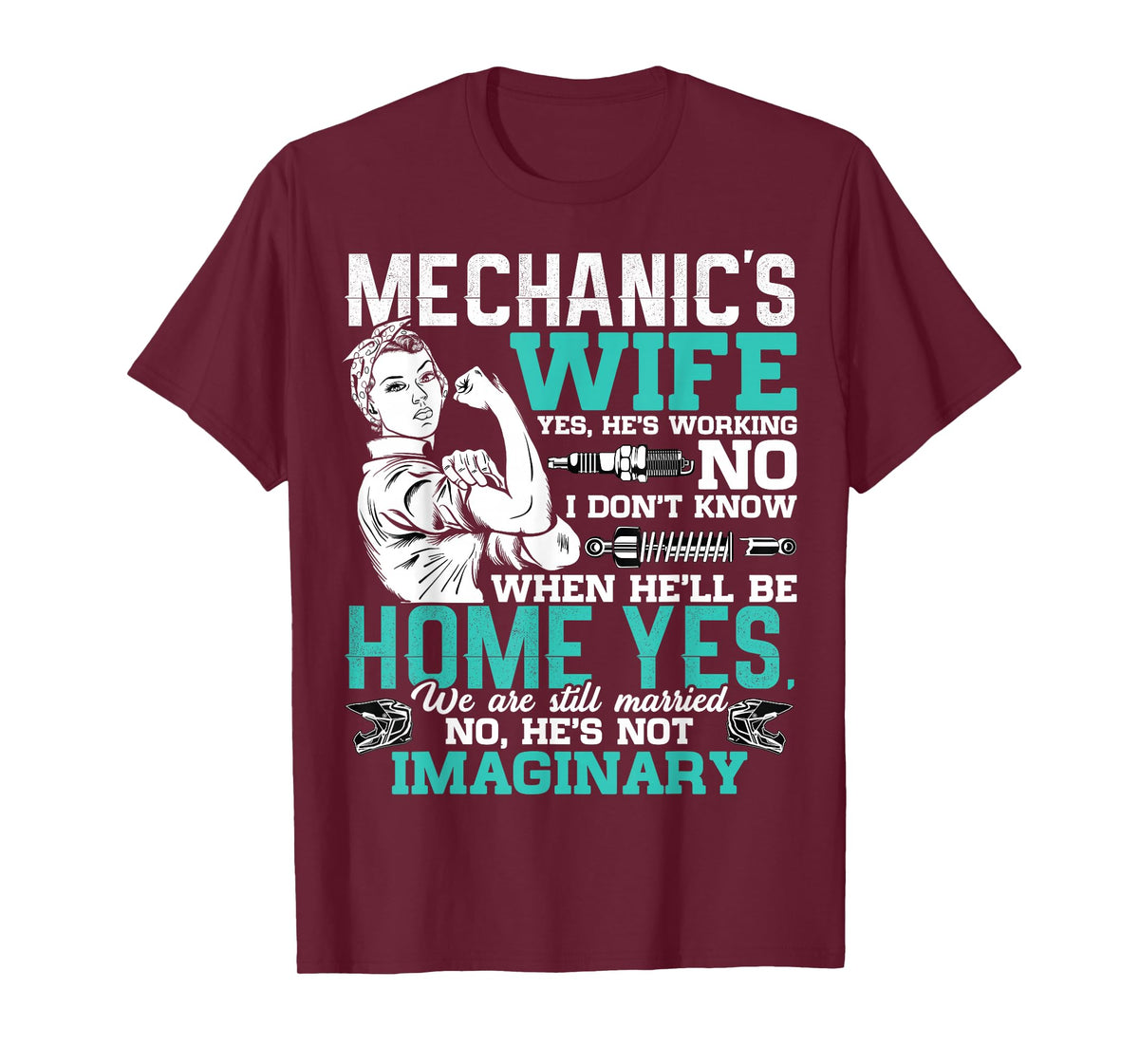 Mechanic Wife Funny Auto Car Mechanic's Wife Women T-Shirt