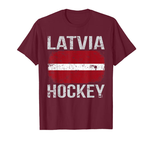 Latvia Hockey, Latvian Flag T-Shirt T-Shirt