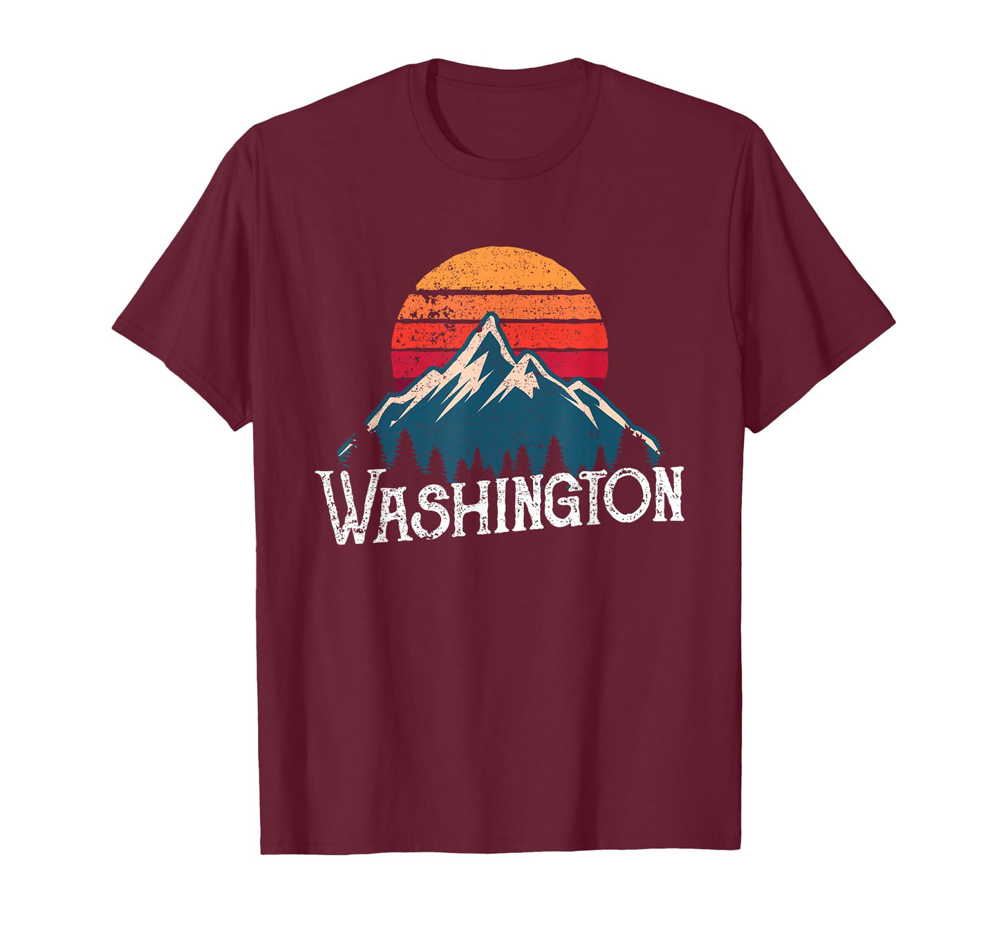 Retro Washington WN Mountains State Outdoor T-Shirt T-Shirt