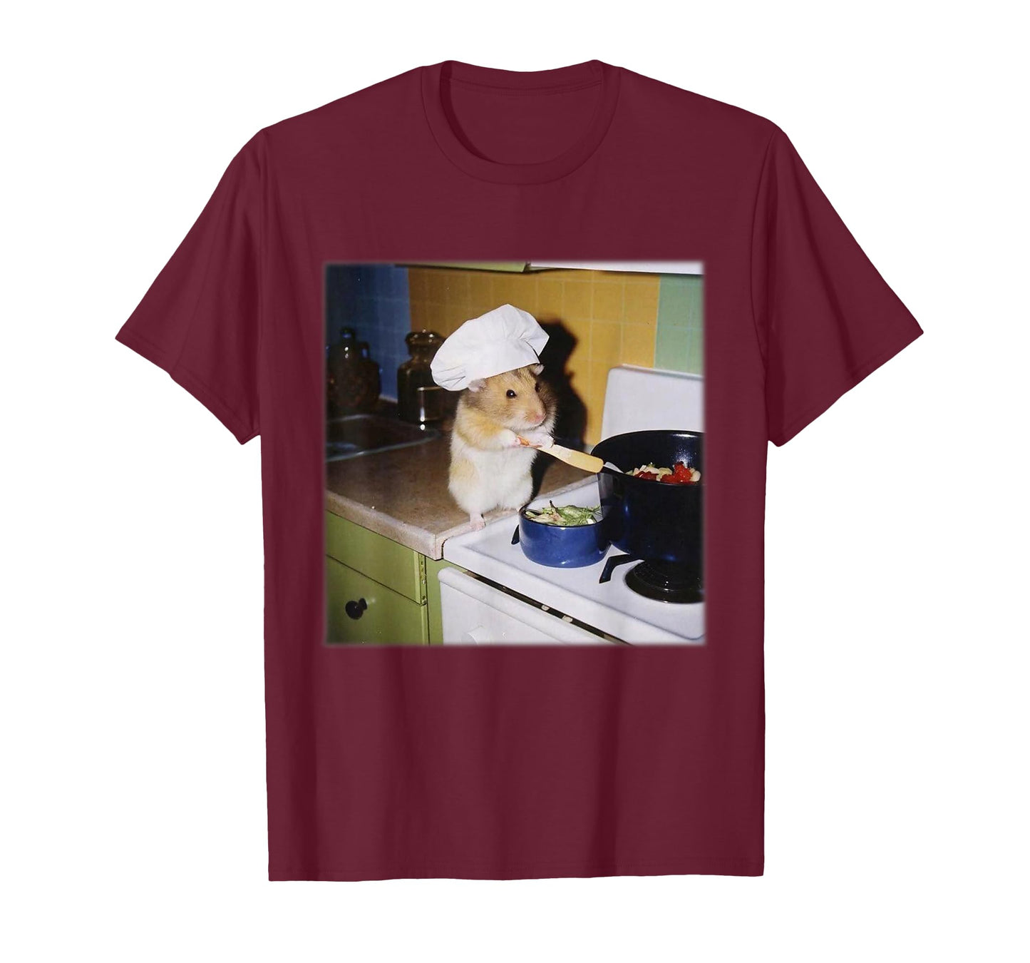 Funny Chef Hamster Cooking Cute Rat Animal Meme T-Shirt