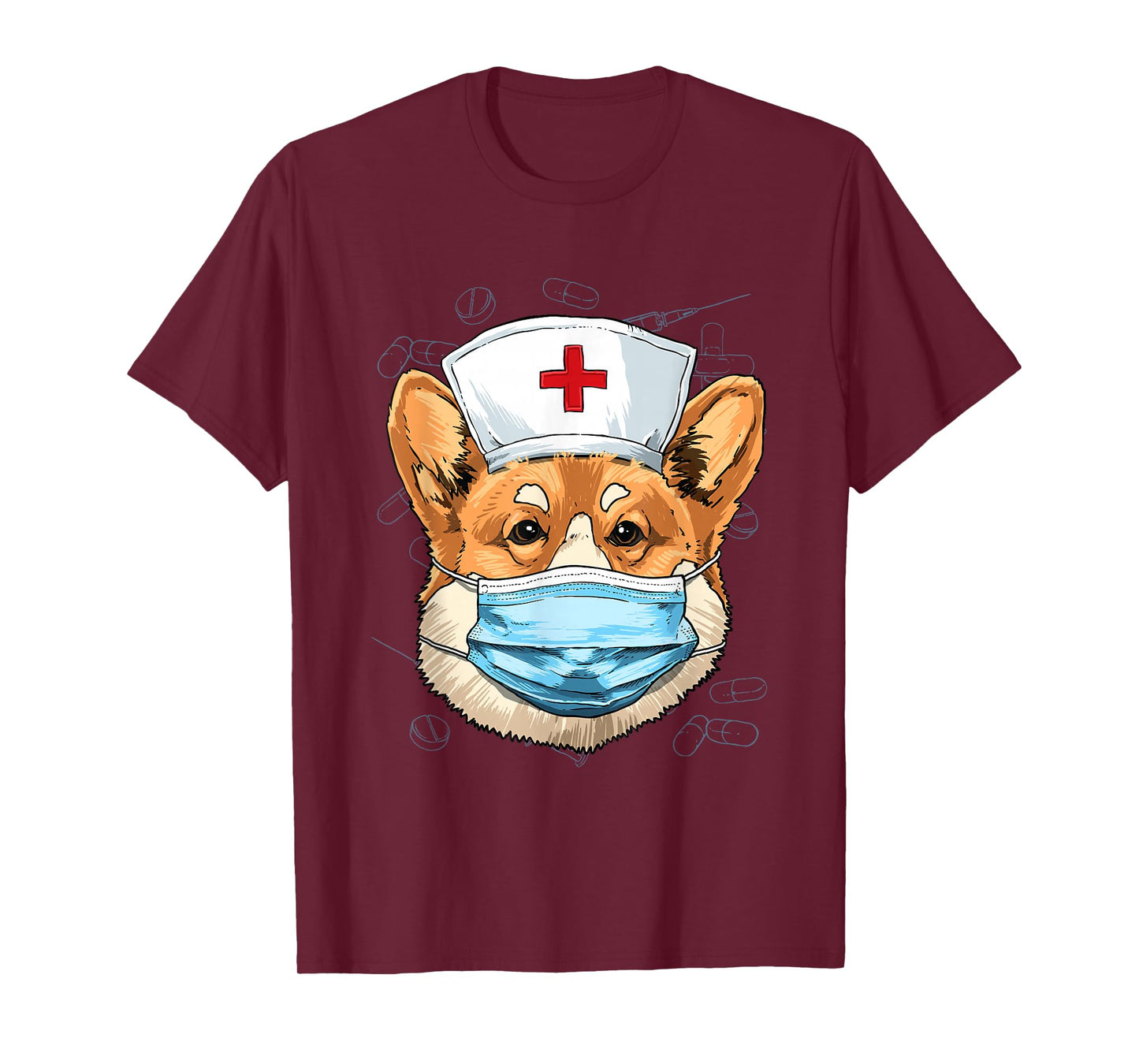 Corgi Dog Nurse RN Nursing School Graduation T-Shirt