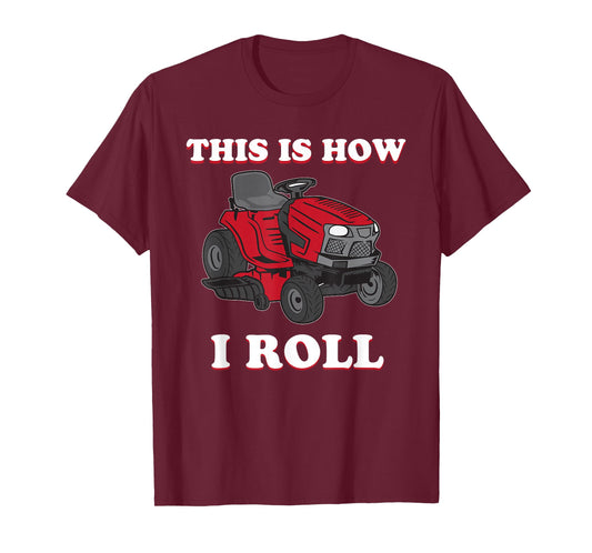 Cool Gardening Landscaper Gardener Birthday Design Funny Lawn Mower Mowing Riding Rider Toddler Kids Boys Gift T-Shirt