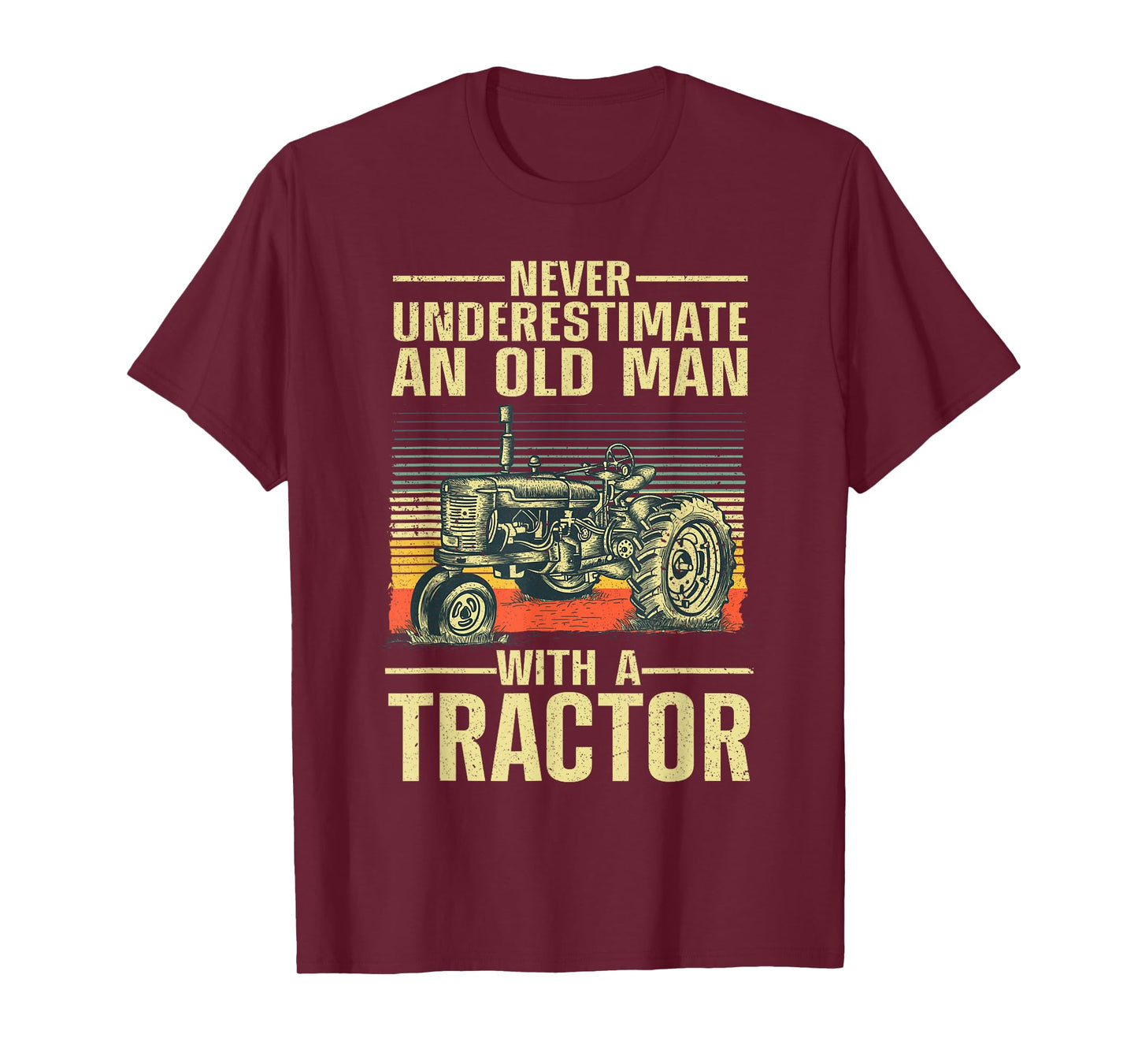 Cool Tractor Design For Grandpa Men Tractor Driver Farming T-Shirt