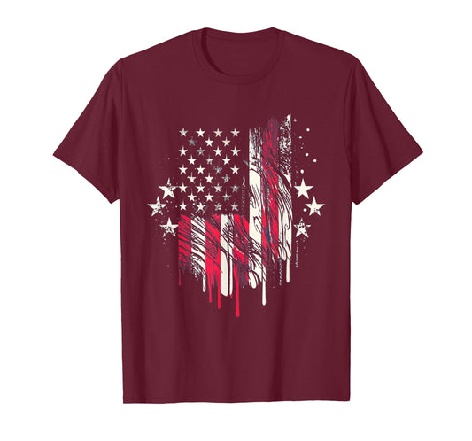 American Flag Mens USA Toddler American Flag 4th of July T-Shirt