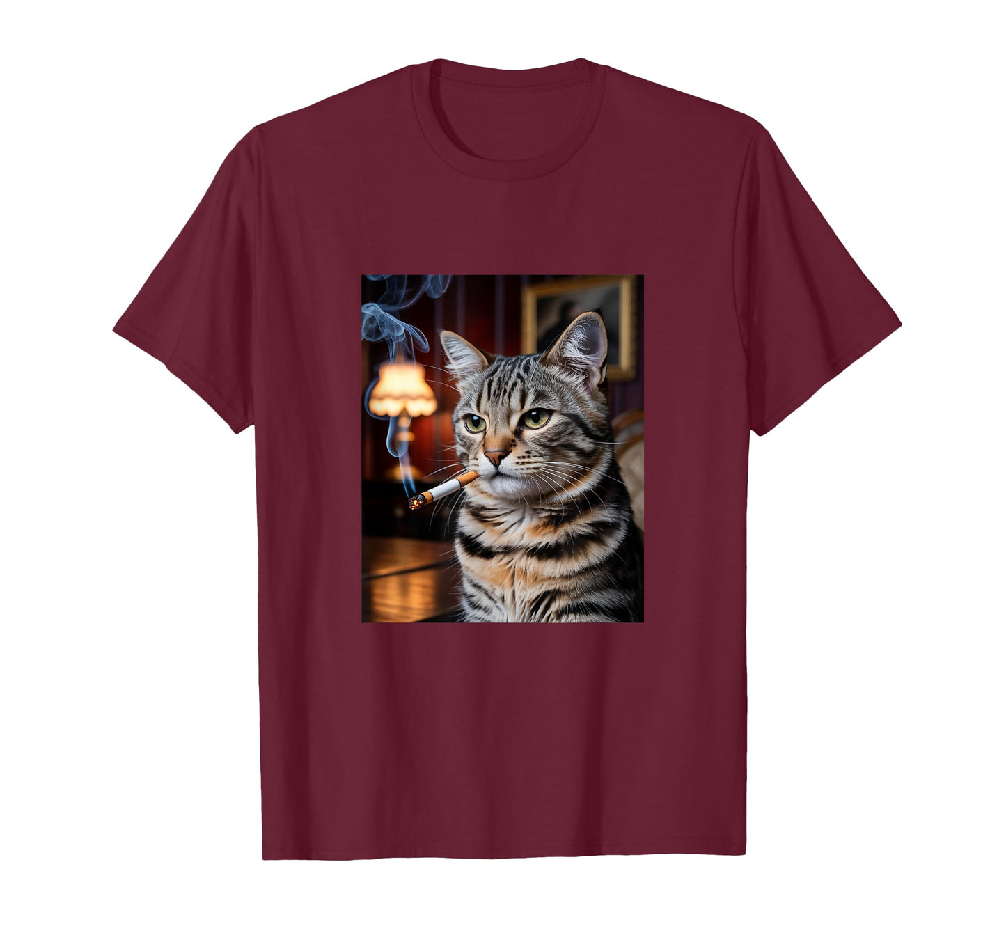 Funny Smoking Cat, Cigarette Kitty Gen Z Meme, Cat Lover Men Women T-Shirt