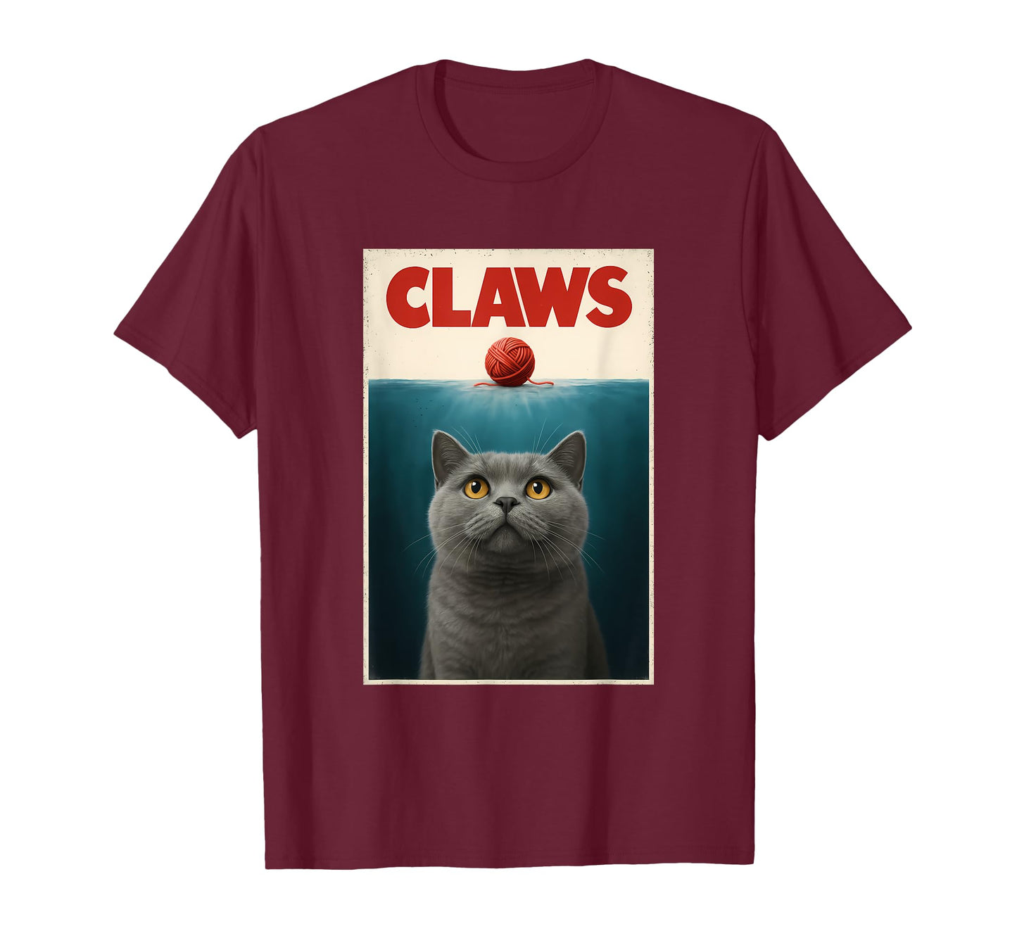 Funny British Shorthair Cat CLAWS Yarn Ball Top Kitten Men Women Kids T-Shirt