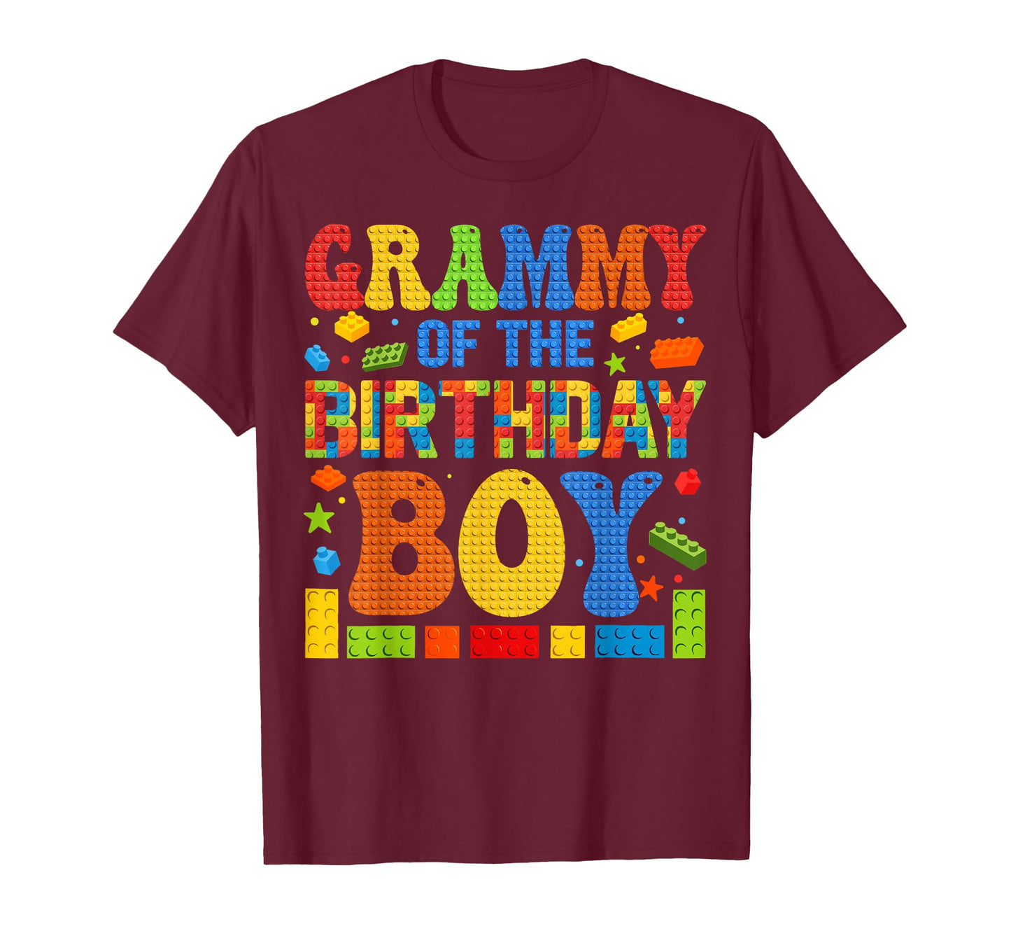 Grammy Of The Birthday Boy Building Block Birthday Party T-Shirt