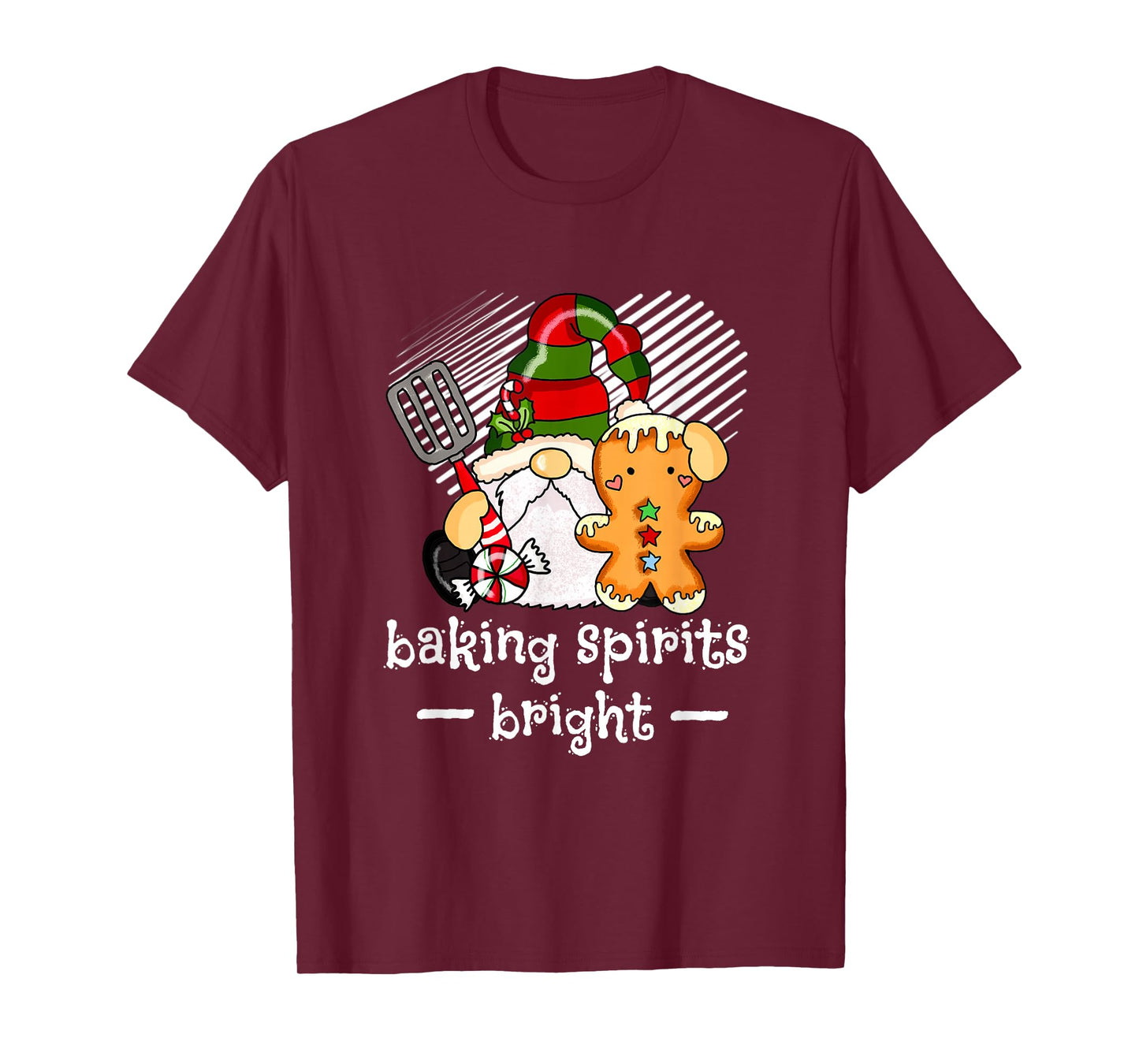 Christmas Gnome Baking Spirits Bright T-Shirt