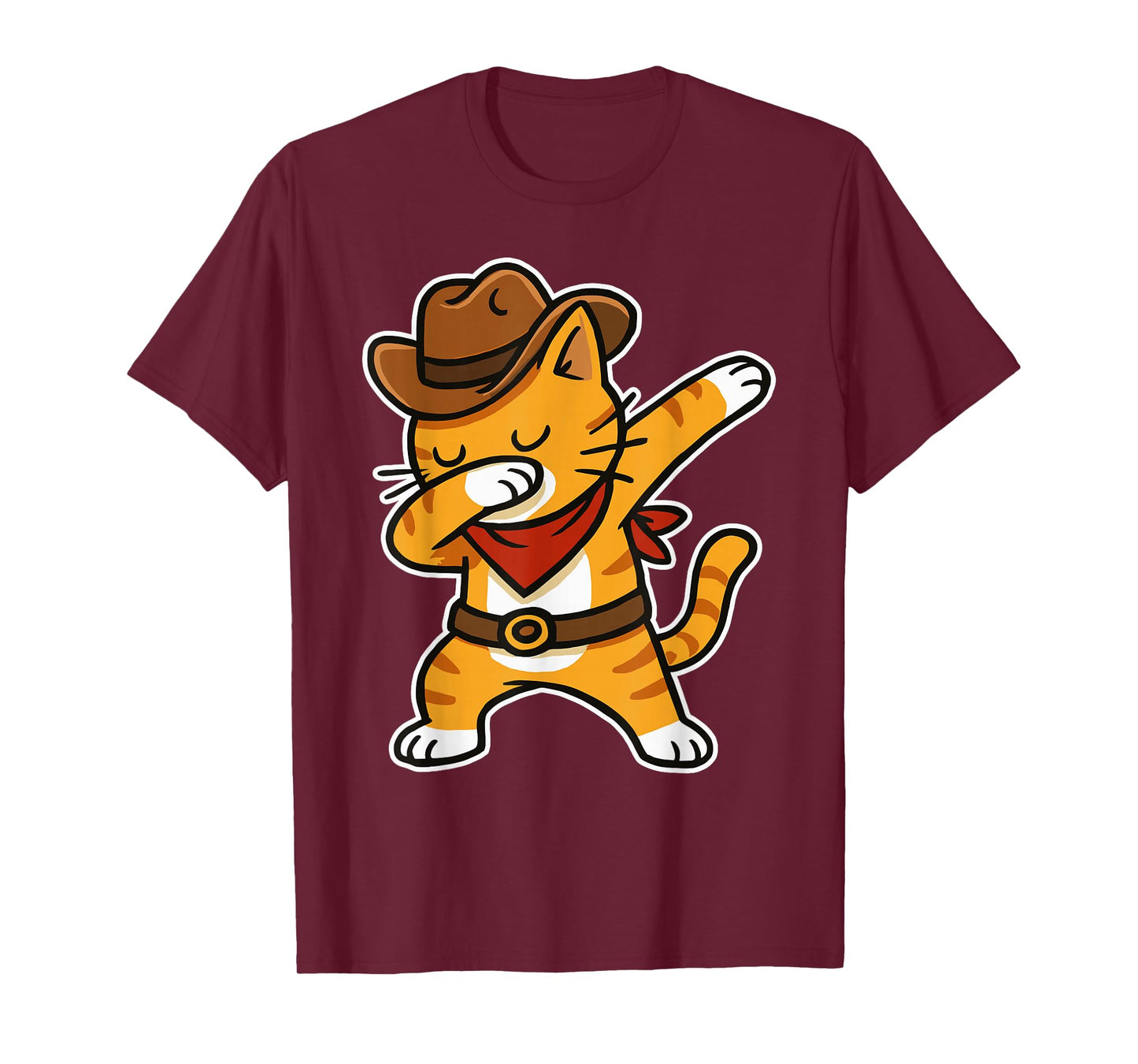 Rodeo Cat Cowboy Dabbing Men Women Kids Funny Cowboy T-Shirt