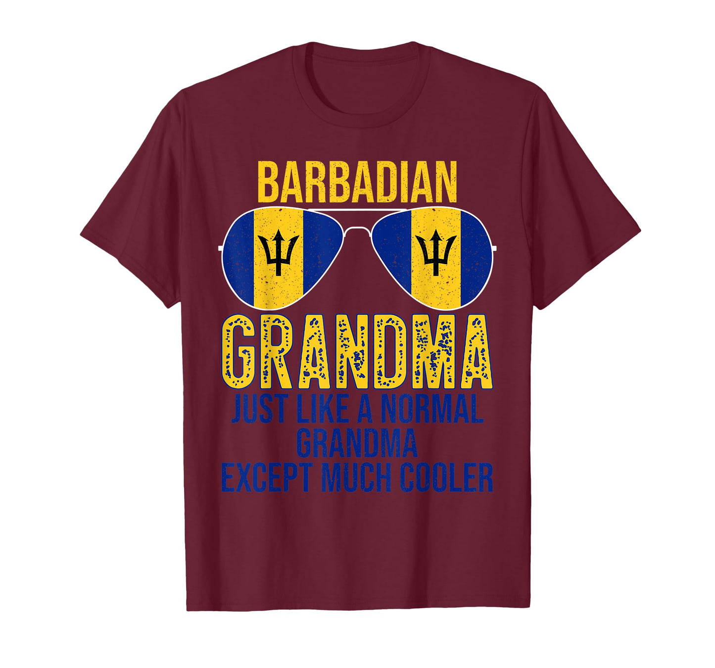 Barbadian Grandma Barbados Flag Sunglasses Mother's Day T-Shirt