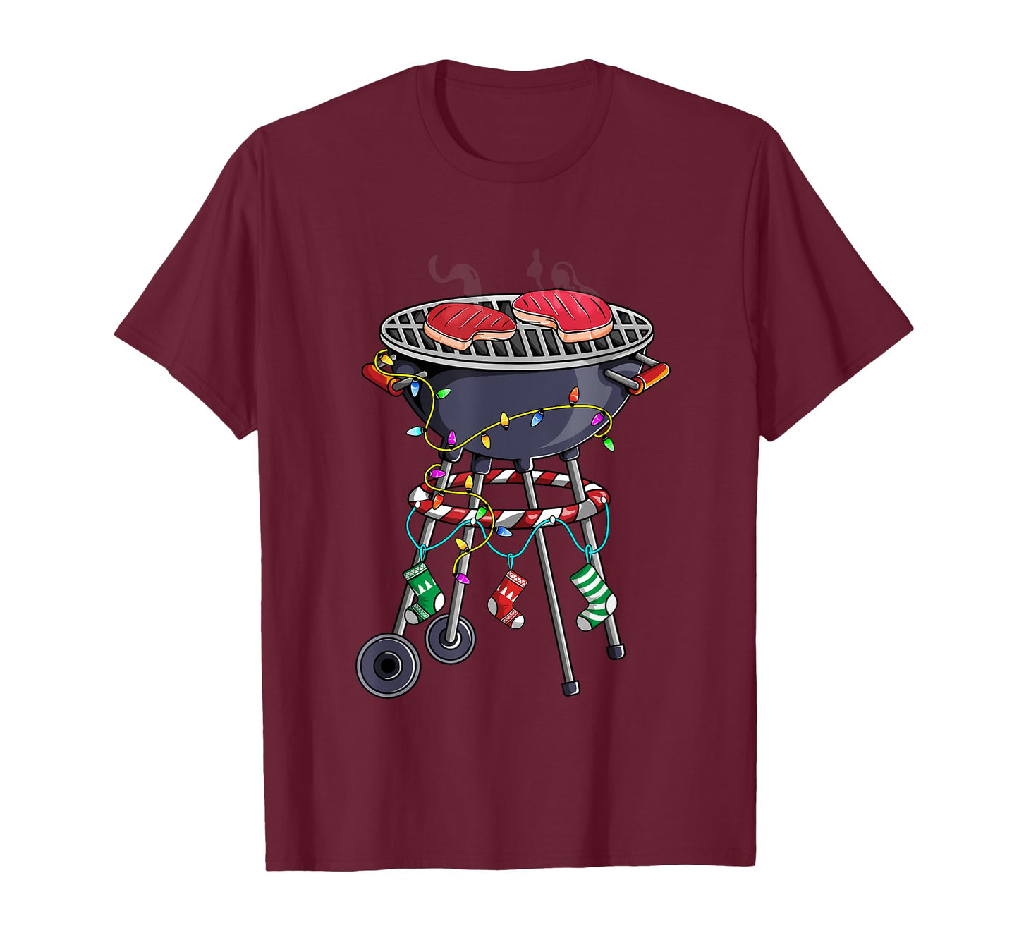 Christmas Grill Design For Holiday Themed Christmas BBQ T-Shirt