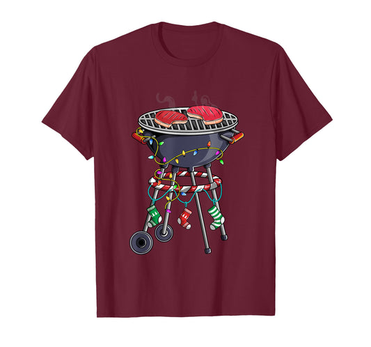 Christmas Grill Design For Holiday Themed Christmas BBQ T-Shirt