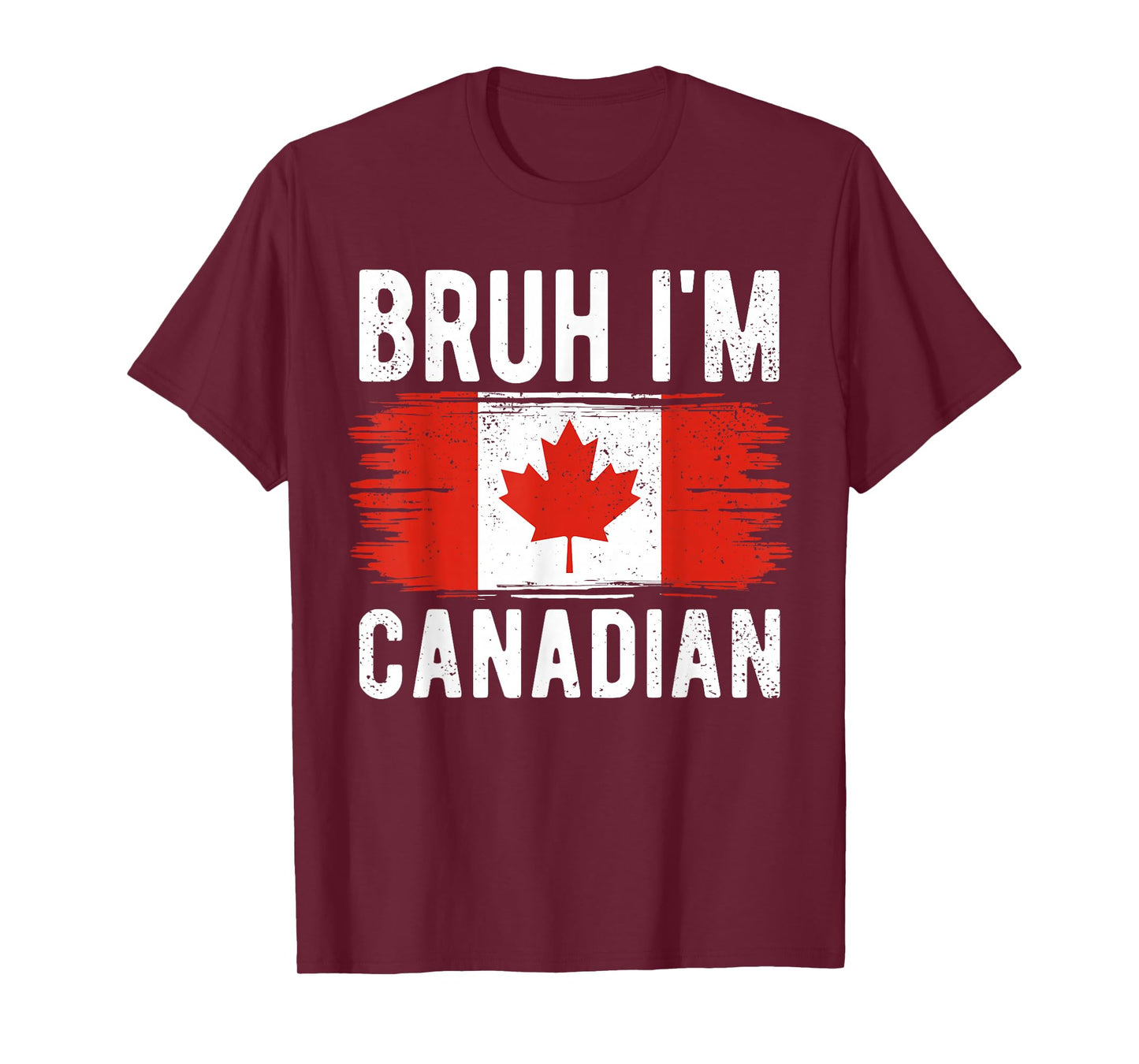 Bruh I'm Canadian Canada Flag Funny Canadian Boys Kids T-Shirt