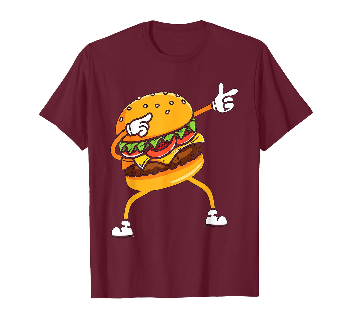 Funny Hamburger Dab Art Kids Men Women Cheeseburger Lover T-Shirt