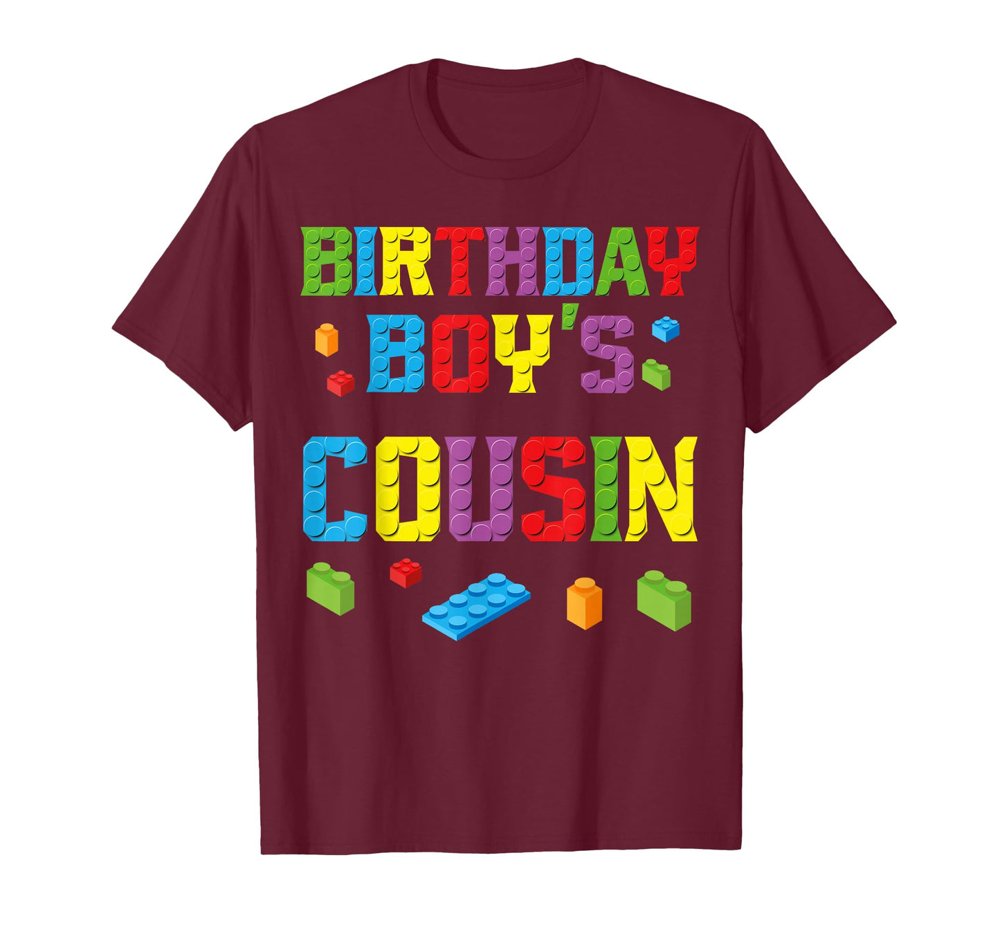 Master Builder Birthday Boy's Cousin Building Bricks Blocks T-Shirt