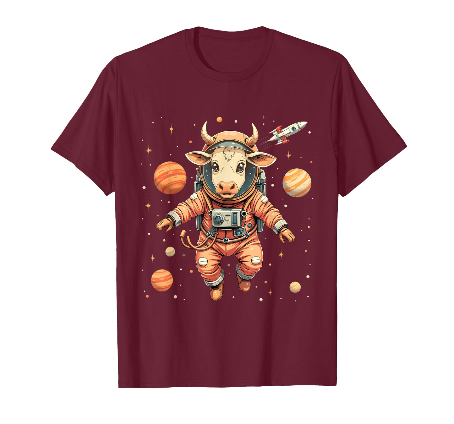 Cow In Space Astronaut Shirt Women Men Kids Funny Cow Animal T-Shirt