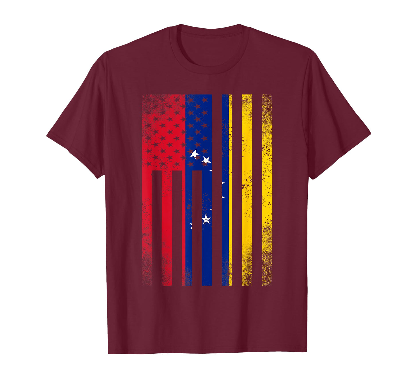 Half Venezuelan Flag | Vintage American Inside Me USA Gift T-Shirt