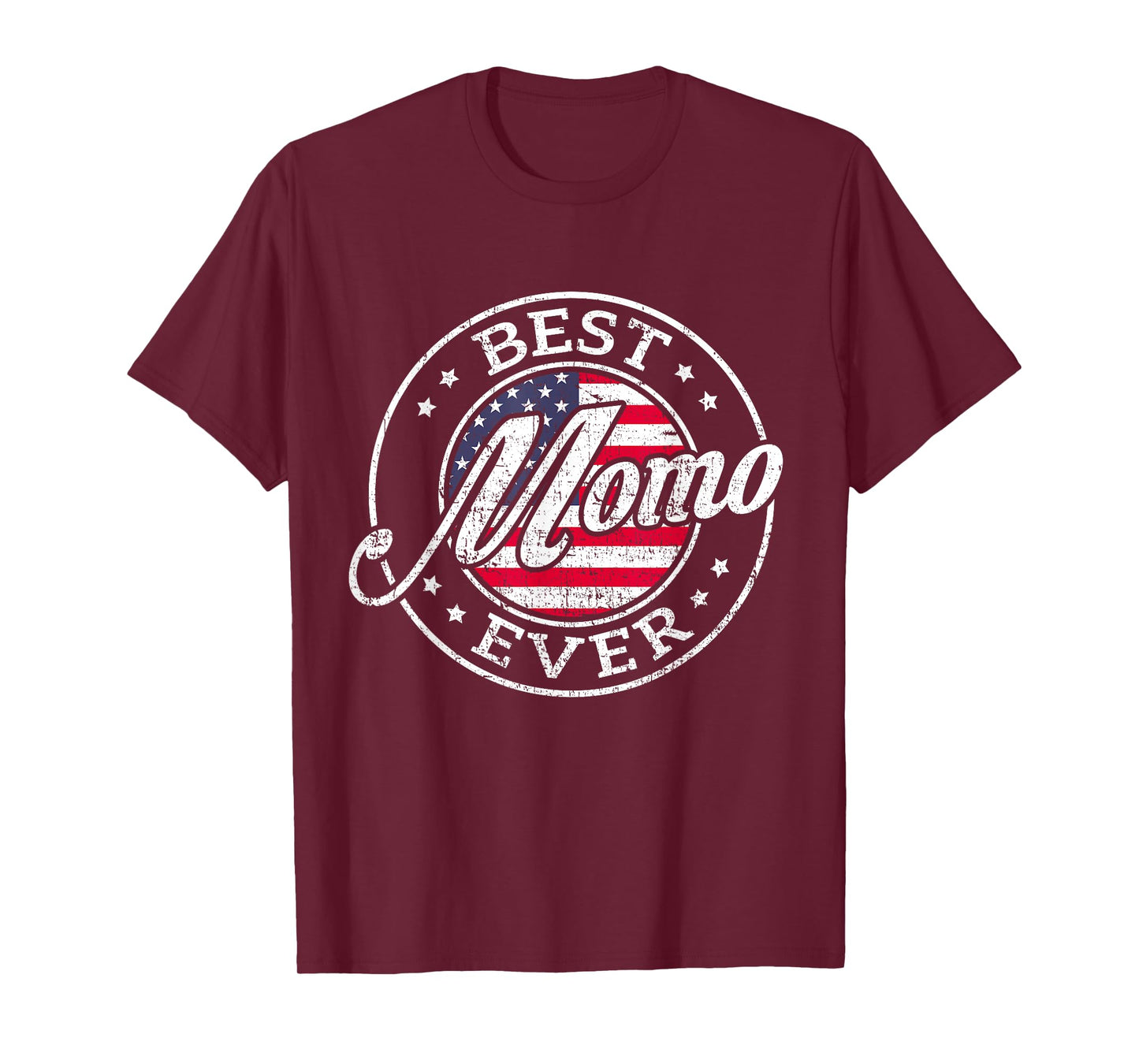 Best Momo Ever USA Flag Mothers Day Family T-Shirt