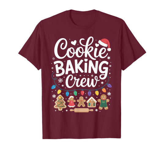 Cookie Baking Crew Holiday Squad Gingerbread Christmas Funny T-Shirt