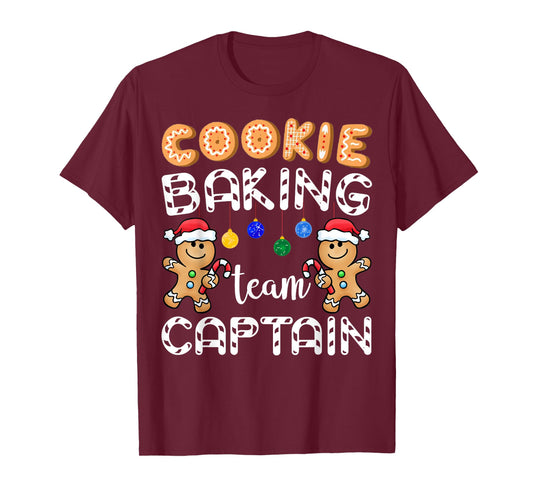 Cookie Baking Team Captain Gingerbread Funny Christmas Gift T-Shirt