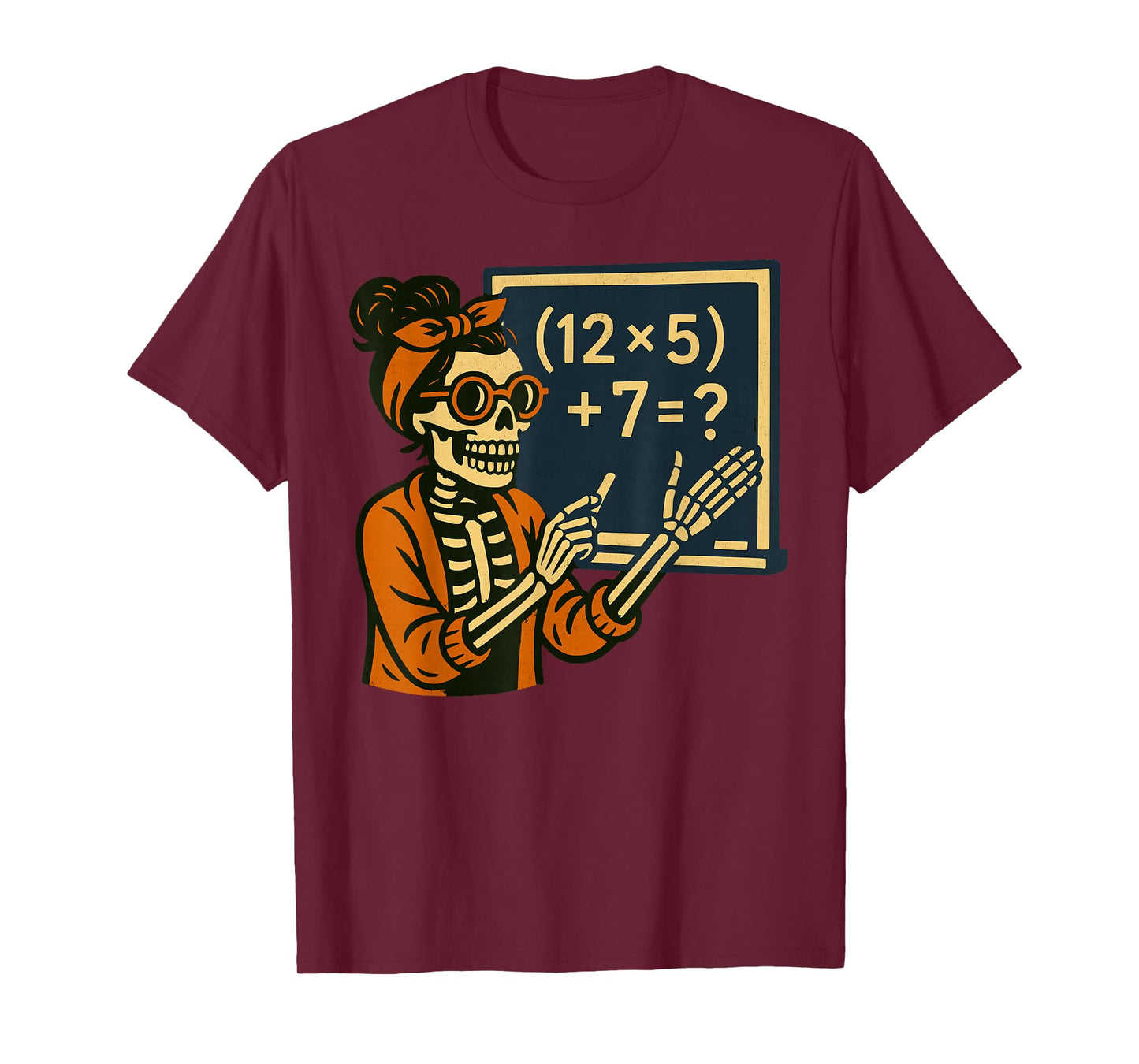 67 Teacher Halloween Skeleton Six Seven Meme Brainrot Math T-Shirt