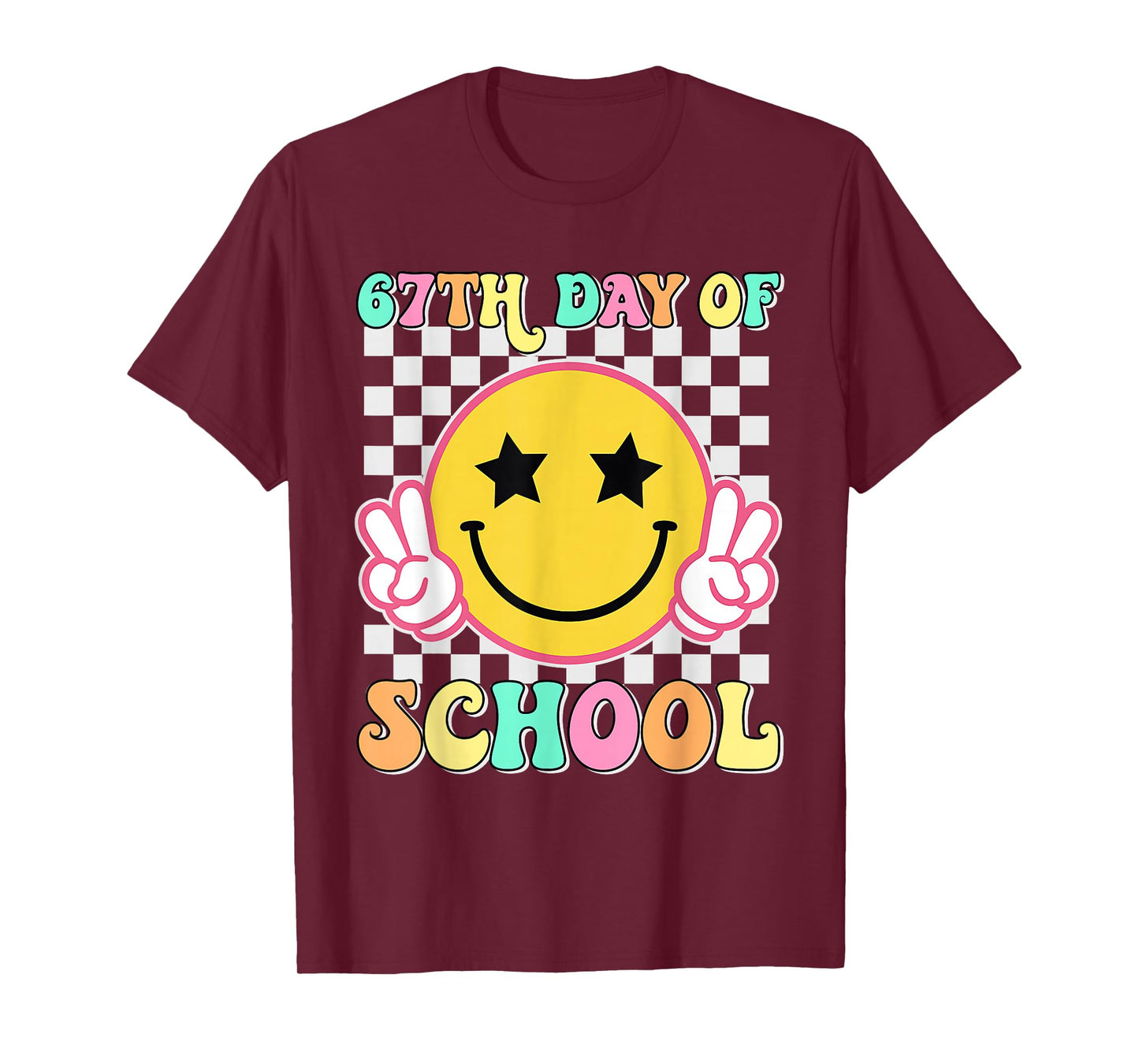 67th Day of School 100th Day Teacher Kids Six Seven 67 Meme T-Shirt