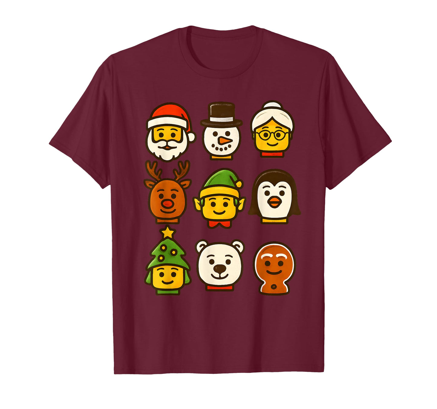 Building Brick Christmas Family Santa Elf Xmas Boys Kids T-Shirt