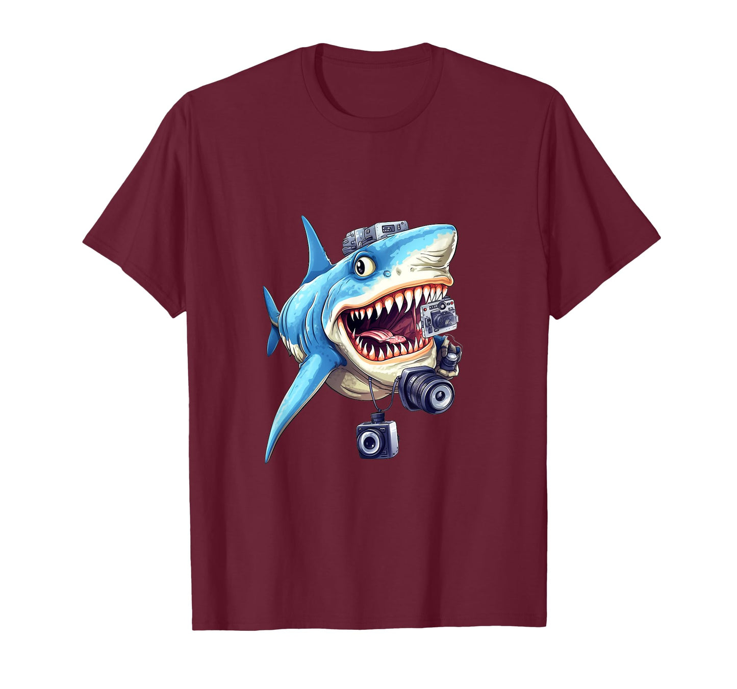 Shark Photographer Camera Photograph Photography Shark Lover T-Shirt