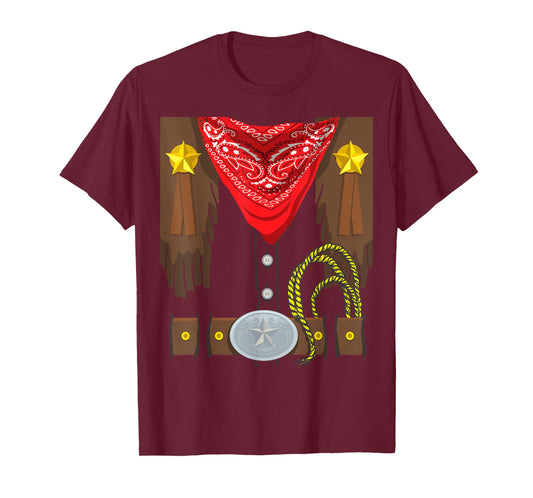 Cowboy Halloween Costume Rodeo Sheriff T-Shirt