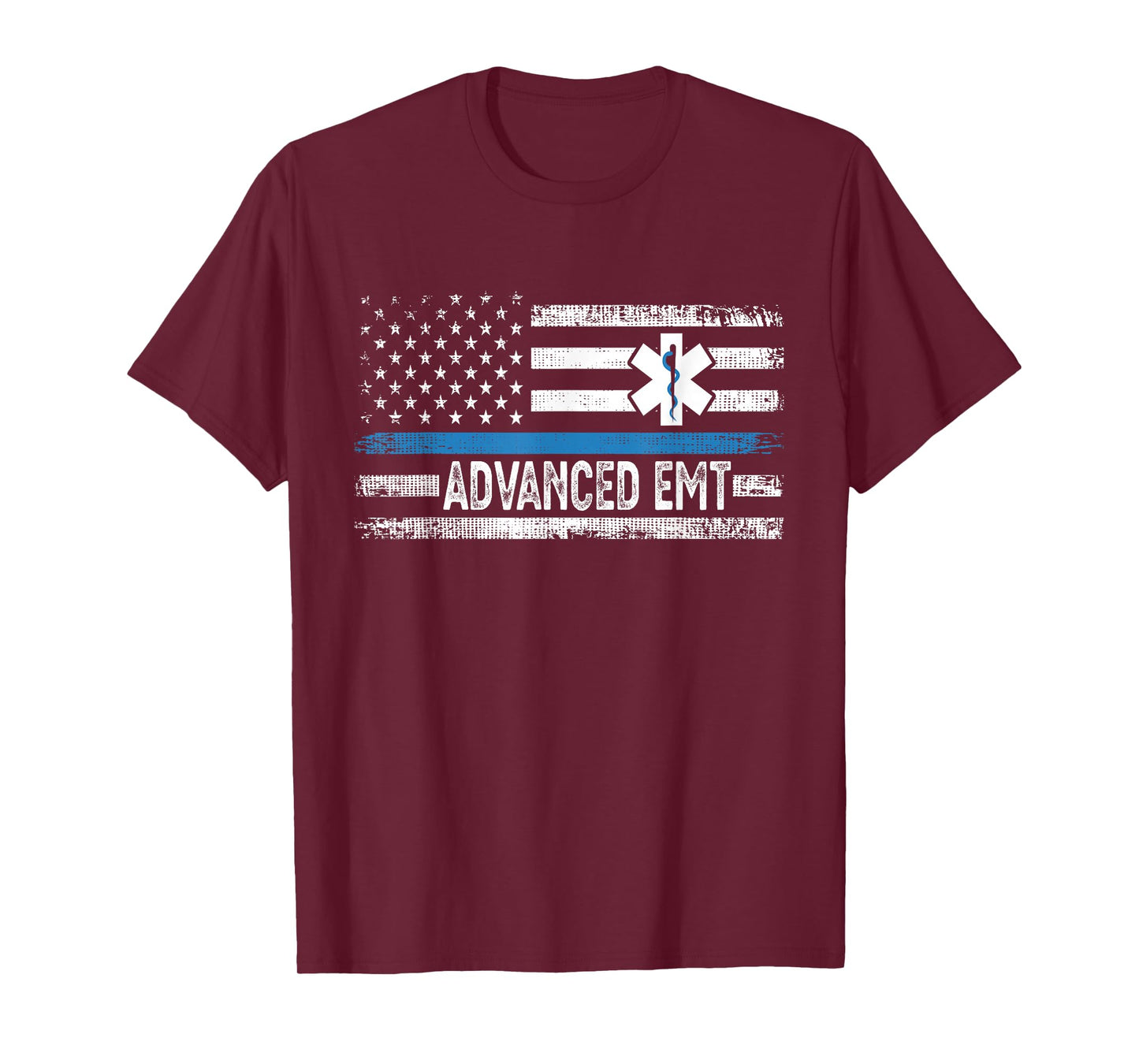 American Flag USA Advanced EMT AEMT Medical Technician T-Shirt