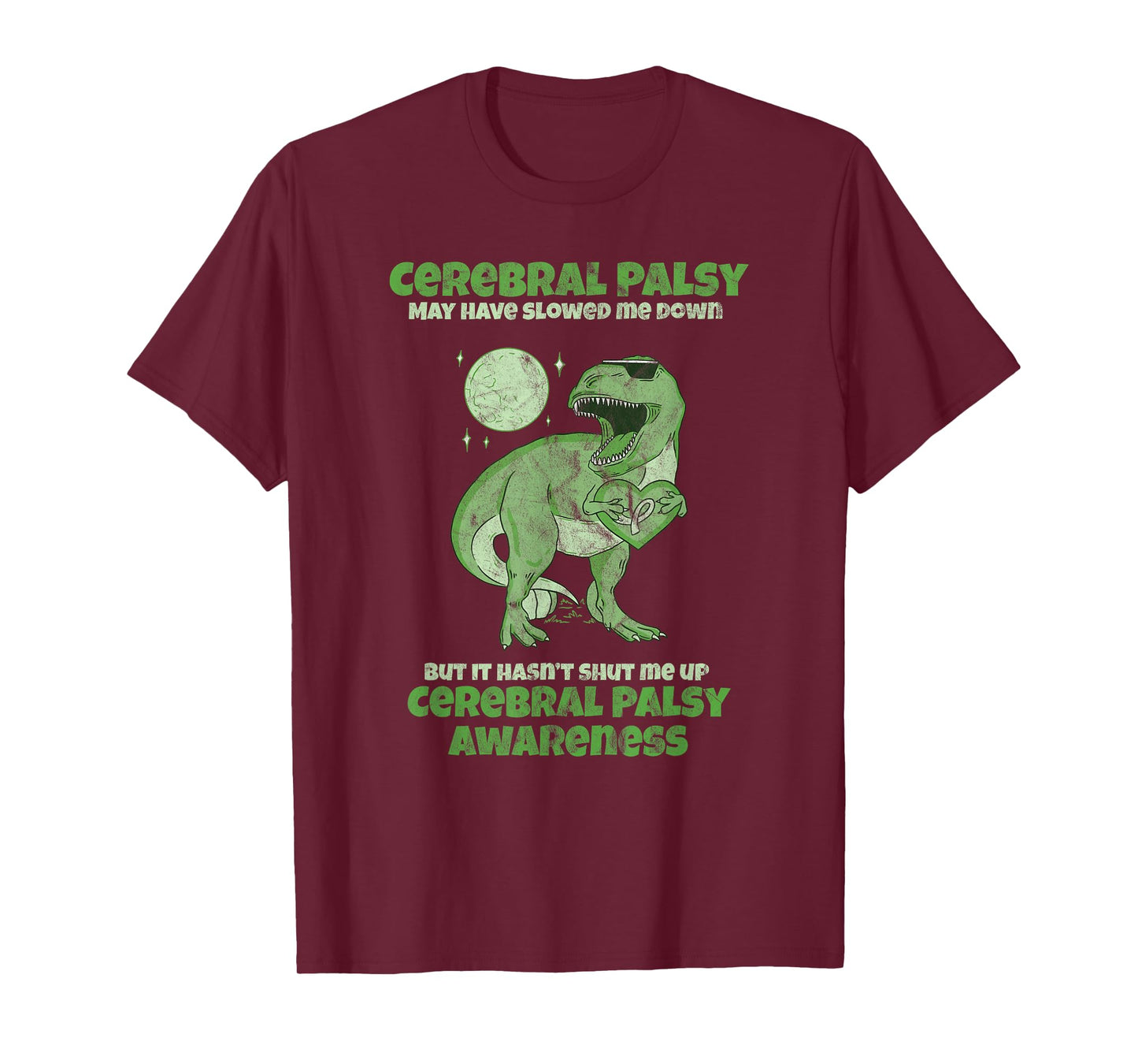 CP Brain Damage Cute Dinosaur Kids Cerebral Palsy Awareness T-Shirt