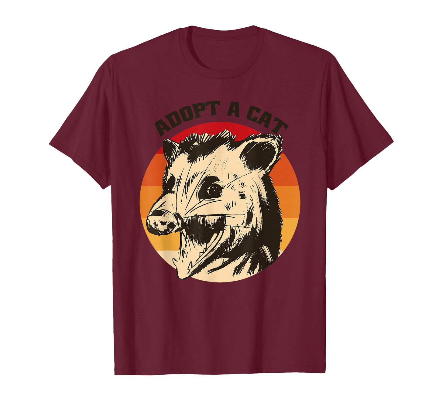 Opossum Adopt A Cat Vintage Funny Possum T-Shirt