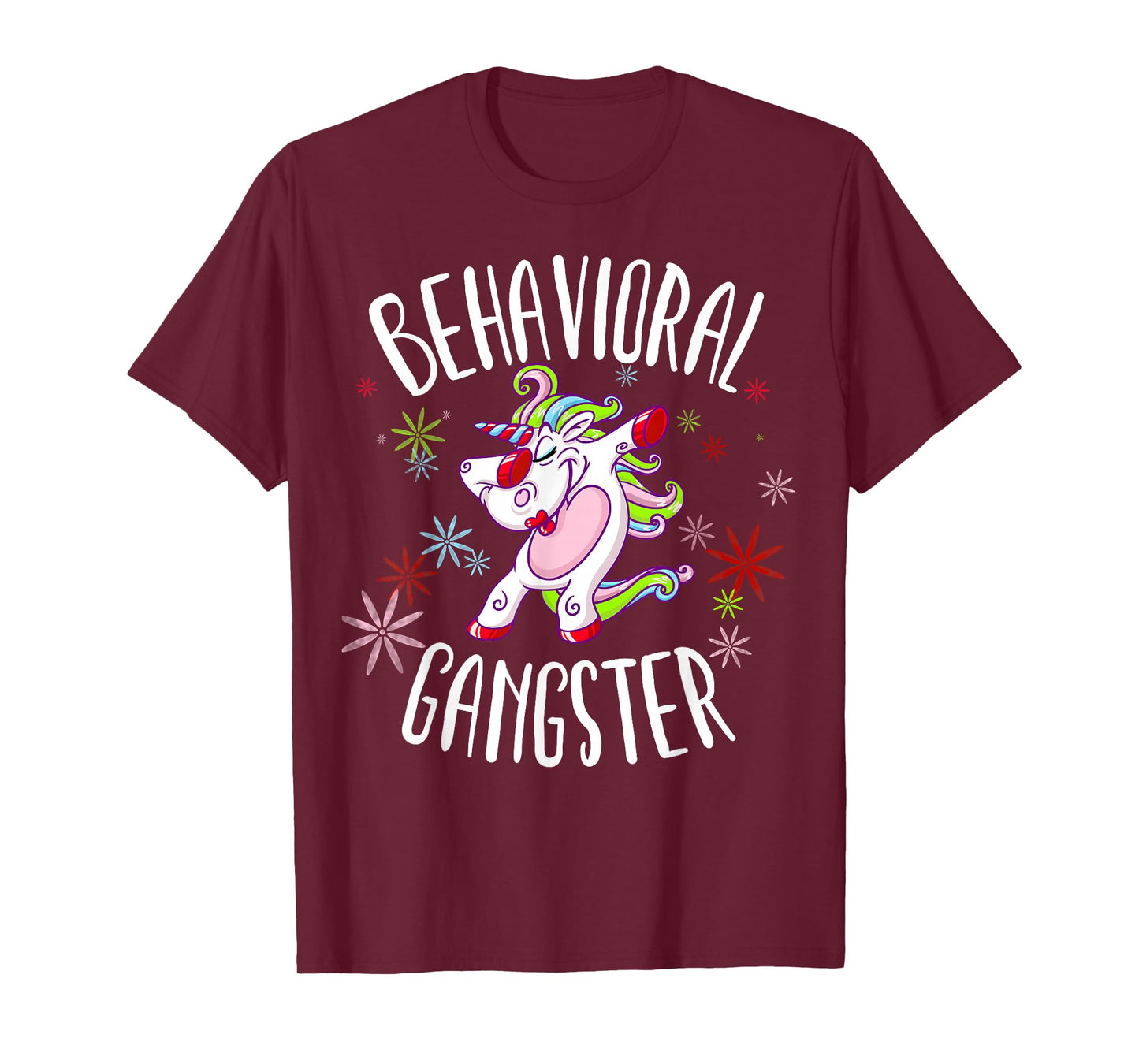 Behavioral Therapist Polka Dots Unicorn Gift for ABA Therapy T-Shirt