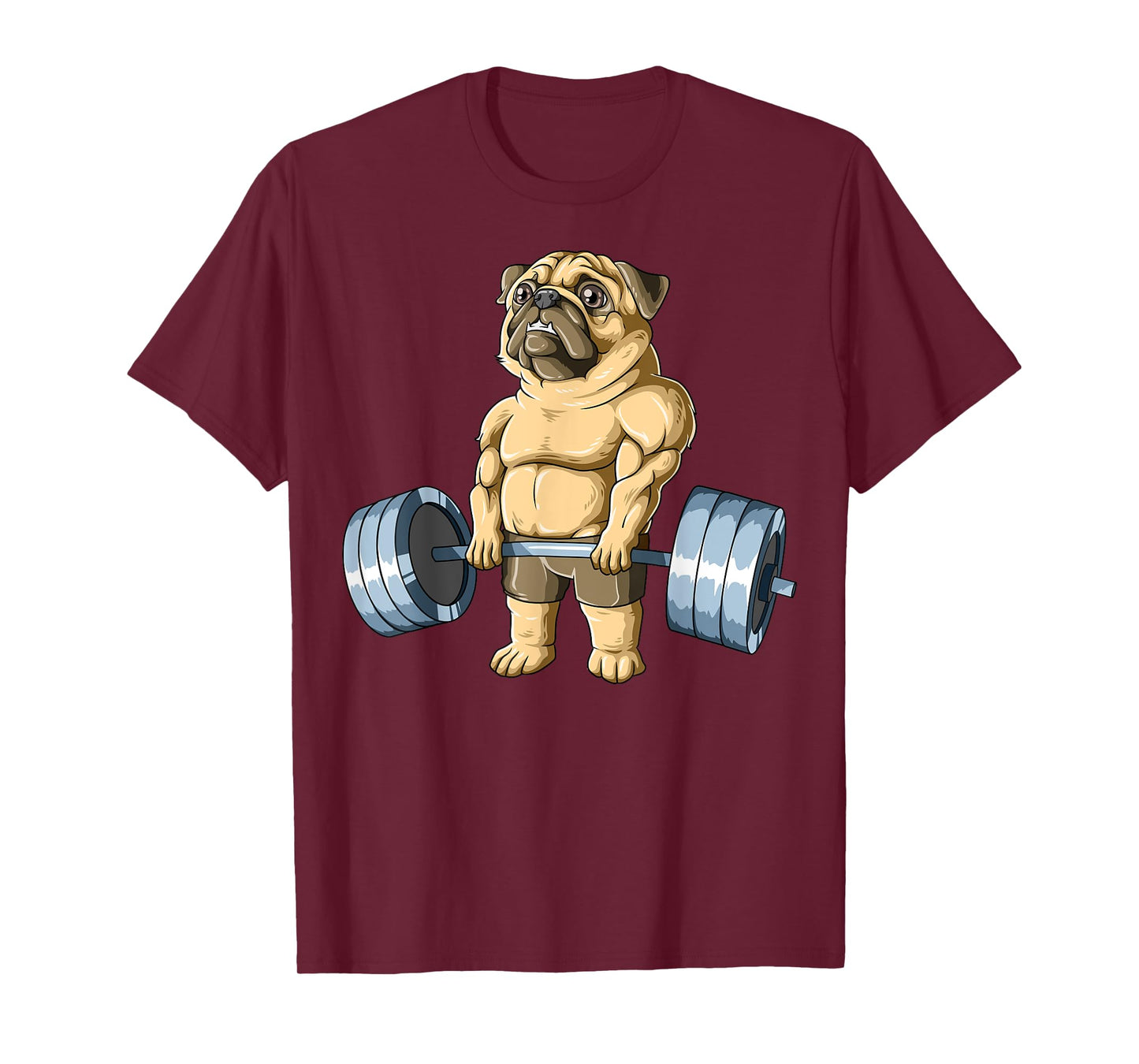 Weightlifting Pug Deadlifting Pug Powerlifting Workout Gym T-Shirt