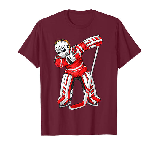 Dabbing Ice Hockey Player Funny Boys Girls Kids Dab Gift T-Shirt